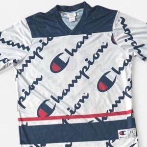 Champion Allover Script Hockey Style Jersey | Men’s Size Large